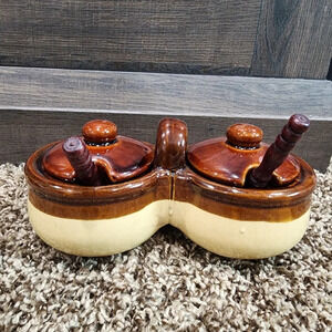 Vintage Ceramic Creamer And Sugar Bowl Set Made In Taiwan